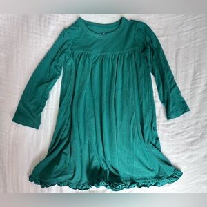 Kickee Pants Teal Green Long Sleeve Twirl Dress